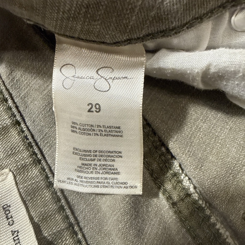 Jessica Simpson Forever Skinny Crop Women 29‎ Gray Wash Stretch Denim Pants - Picture 8 of 11